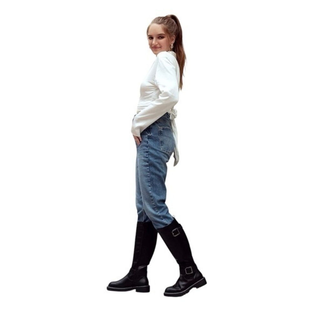 Hawkwell Women's Black Knee High Platform Riding Boots SZ 8
